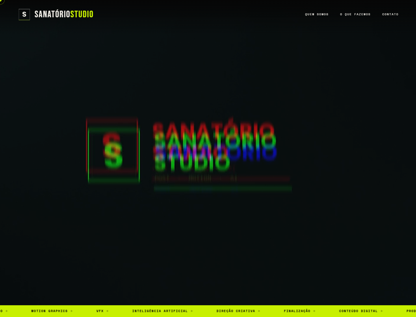 Captura do site Sanatório Studio